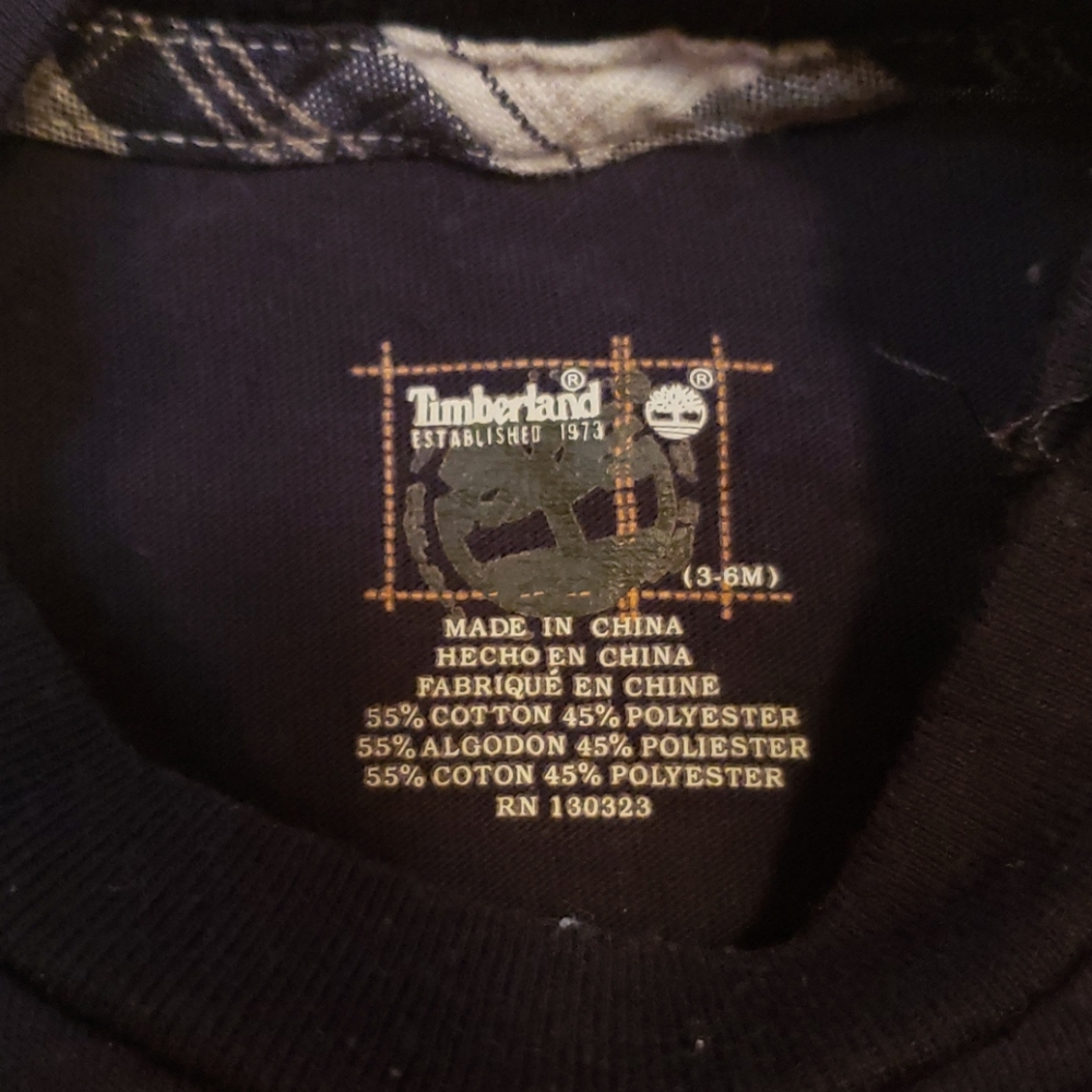 Last chance Timberland blue shirt sz 3 to 6 month - Picture 3 of 4